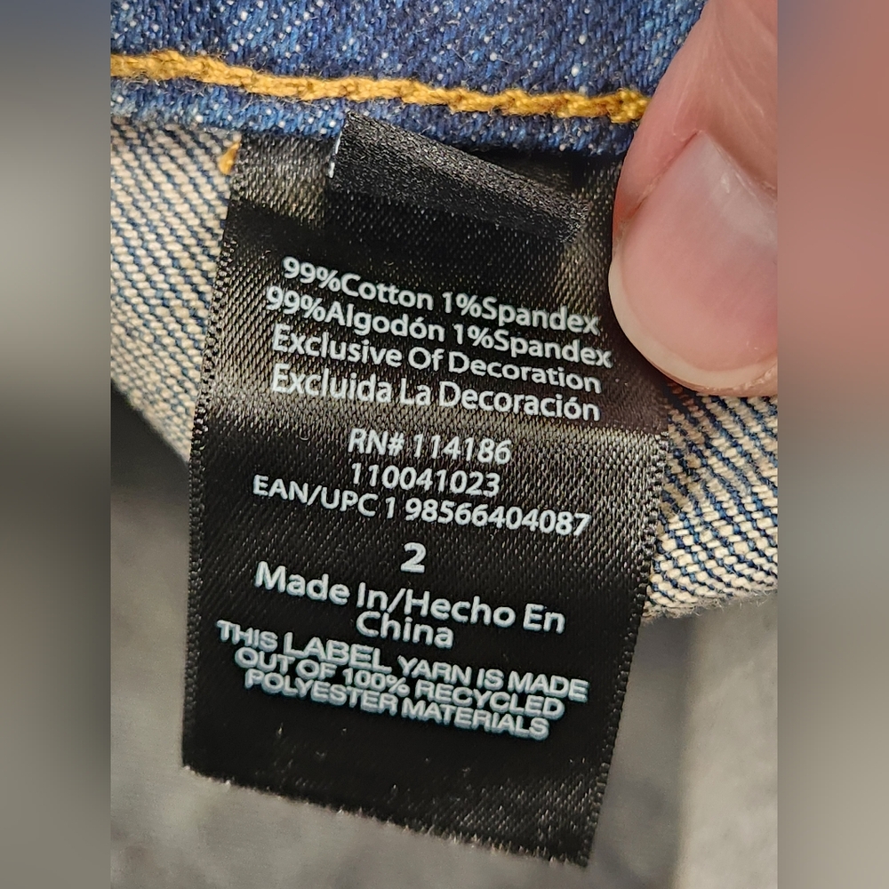 Frye Barrel Jeans Womens Sz 2 Button Fly 5-Pockets Dark/Medium Wash Outdoor NWT - Picture 7 of 16